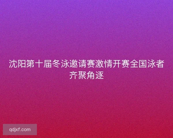 沈阳第十届冬泳邀请赛激情开赛全国泳者齐聚角逐